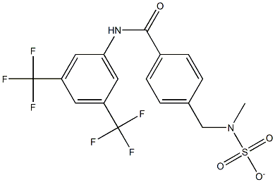 4-{[3,5-bis(trifluoromethyl)anilino]carbonyl}phenyl-N,N-dimethylsulfamate Struktur