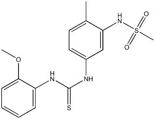 N-(5-{[(2-methoxyanilino)carbothioyl]amino}-2-methylphenyl)methanesulfonamide Struktur