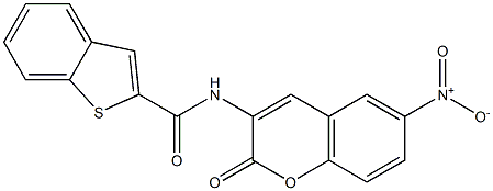 N2-(6-nitro-2-oxo-2H-chromen-3-yl)benzo[b]thiophene-2-carboxamide Struktur