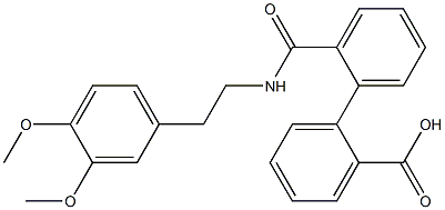 2'-{[(3,4-dimethoxyphenethyl)amino]carbonyl}[1,1'-biphenyl]-2-carboxylic acid Struktur