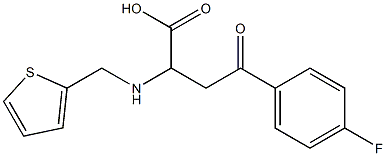 4-(4-fluorophenyl)-4-oxo-2-[(2-thienylmethyl)amino]butanoic acid Struktur