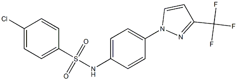 N1-{4-[3-(trifluoromethyl)-1H-pyrazol-1-yl]phenyl}-4-chlorobenzene-1-sulfonamide Struktur