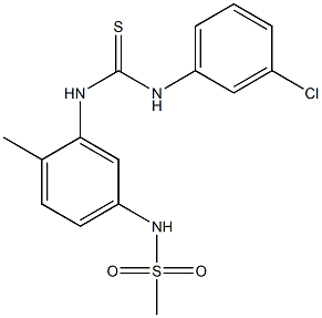 N-(3-{[(3-chloroanilino)carbothioyl]amino}-4-methylphenyl)methanesulfonamide Struktur