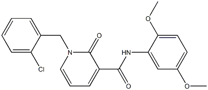 1-(2-chlorobenzyl)-N-(2,5-dimethoxyphenyl)-2-oxo-1,2-dihydro-3-pyridinecarboxamide Struktur