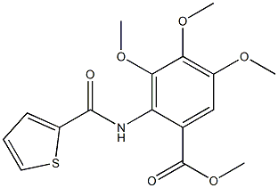 methyl 3,4,5-trimethoxy-2-[(2-thienylcarbonyl)amino]benzoate Struktur