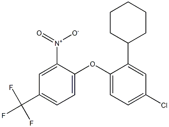 4-chloro-2-cyclohexyl-1-[2-nitro-4-(trifluoromethyl)phenoxy]benzene Struktur