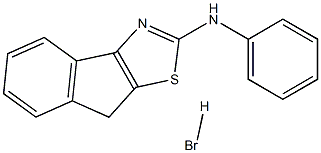 N-phenyl-8H-indeno[1,2-d][1,3]thiazol-2-amine hydrobromide Struktur