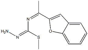 methyl N-(1-benzo[b]furan-2-ylethylidene)aminomethanehydrazonothioate Struktur