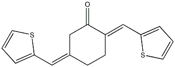 2,5-di(2-thienylmethylidene)cyclohexan-1-one Struktur