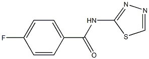 4-fluoro-N-(1,3,4-thiadiazol-2-yl)benzenecarboxamide Struktur