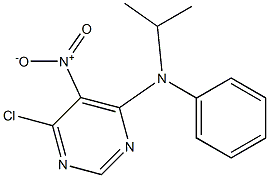 6-chloro-N-isopropyl-5-nitro-N-phenyl-4-pyrimidinamine Struktur