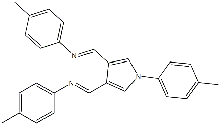 N1-[(1-(4-methylphenyl)-4-{[(4-methylphenyl)imino]methyl}-1H-pyrrol-3-yl)methylidene]-4-methylaniline Struktur