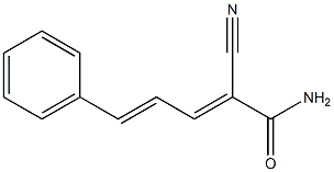 2-cyano-5-phenylpenta-2,4-dienamide Struktur