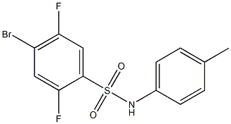 N1-(4-methylphenyl)-4-bromo-2,5-difluorobenzene-1-sulfonamide Struktur