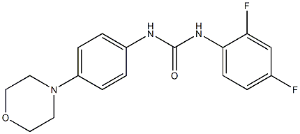 N-(2,4-difluorophenyl)-N'-(4-morpholinophenyl)urea Struktur