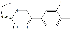 3-(3,4-difluorophenyl)-1,4,6,7-tetrahydroimidazo[2,1-c][1,2,4]triazine Struktur