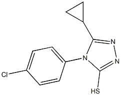 4-(4-Chlorophenyl)-5-cyclopropyl-1,2,4-triazole-3-thiol Struktur