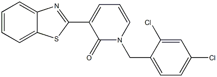 3-(1,3-benzothiazol-2-yl)-1-(2,4-dichlorobenzyl)-2(1H)-pyridinone Struktur