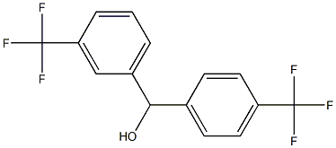 [3-(trifluoromethyl)phenyl][4-(trifluoromethyl)phenyl]methanol Struktur