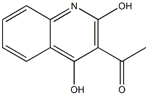 1-(2,4-dihydroxyquinolin-3-yl)ethan-1-one Struktur