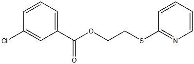 2-(2-pyridylthio)ethyl 3-chlorobenzoate Struktur