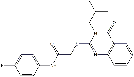 N1-(4-fluorophenyl)-2-[(3-isobutyl-4-oxo-3,4-dihydroquinazolin-2-yl)thio]acetamide Struktur