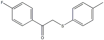 1-(4-fluorophenyl)-2-[(4-methylphenyl)thio]ethan-1-one Struktur