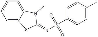 N1-(3-methyl-2,3-dihydro-1,3-benzothiazol-2-yliden)-4-methylbenzene-1-sulfonamide Struktur