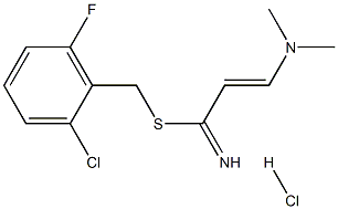 2-chloro-6-fluorobenzyl 3-(dimethylamino)prop-2-enimidothioate hydrochloride Struktur