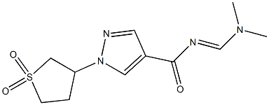 N-[(dimethylamino)methylene]-1-(1,1-dioxotetrahydro-1H-1lambda~6~-thiophen-3-yl)-1H-pyrazole-4-carboxamide Struktur