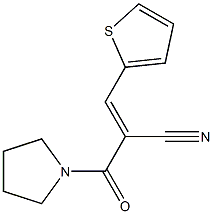 2-(tetrahydro-1H-pyrrol-1-ylcarbonyl)-3-(2-thienyl)acrylonitrile Struktur