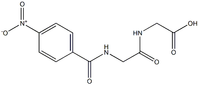 2-({2-[(4-nitrobenzoyl)amino]acetyl}amino)acetic acid Struktur