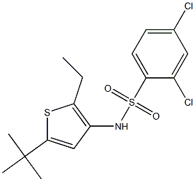 N1-[5-(tert-butyl)-2-ethyl-3-thienyl]-2,4-dichlorobenzene-1-sulfonamide Struktur