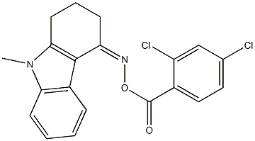 4-{[(2,4-dichlorobenzoyl)oxy]imino}-9-methyl-2,3,4,9-tetrahydro-1H-carbazole Struktur