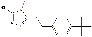 5-{[4-(tert-butyl)benzyl]thio}-4-methyl-4H-1,2,4-triazole-3-thiol Struktur