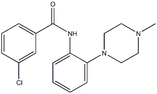 3-chloro-N-[2-(4-methylpiperazino)phenyl]benzenecarboxamide Struktur