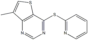 7-methyl-4-(2-pyridylthio)thieno[3,2-d]pyrimidine Struktur