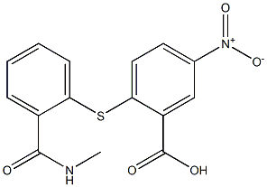 2-({2-[(methylamino)carbonyl]phenyl}thio)-5-nitrobenzoic acid Struktur