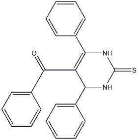 (4,6-diphenyl-2-thioxo-1,2,3,4-tetrahydropyrimidin-5-yl)(phenyl)methanone Struktur