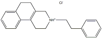 3-phenethyl-1,2,3,4,5,6-hexahydrobenzo[f]isoquinolinium chloride Struktur