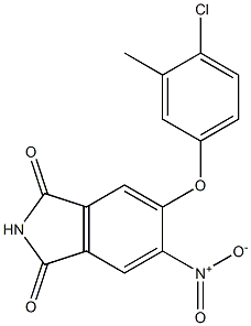 5-(4-chloro-3-methylphenoxy)-6-nitroisoindoline-1,3-dione Struktur