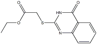 ethyl 2-[(4-oxo-3,4-dihydro-2-quinazolinyl)sulfanyl]acetate Struktur