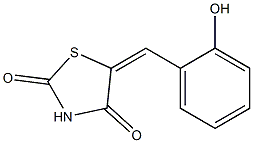 5-[(E)-(2-hydroxyphenyl)methylidene]-1,3-thiazolane-2,4-dione Struktur