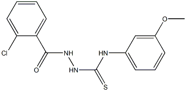 N1-(3-methoxyphenyl)-2-(2-chlorobenzoyl)hydrazine-1-carbothioamide Struktur