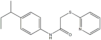 N1-[4-(sec-butyl)phenyl]-2-(2-pyridylthio)acetamide Struktur