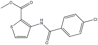 methyl 3-[(4-chlorobenzoyl)amino]thiophene-2-carboxylate Struktur