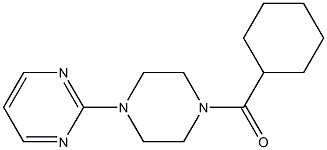 cyclohexyl(4-pyrimidin-2-ylpiperazino)methanone Struktur