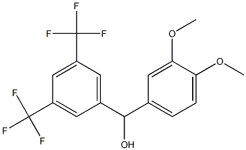 (3,4-dimethoxyphenyl)[3,5-di(trifluoromethyl)phenyl]methanol Struktur