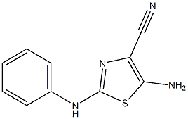 5-amino-2-anilino-1,3-thiazole-4-carbonitrile Struktur