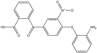 2-{4-[(2-aminophenyl)thio]-3-nitrobenzoyl}benzoic acid Struktur